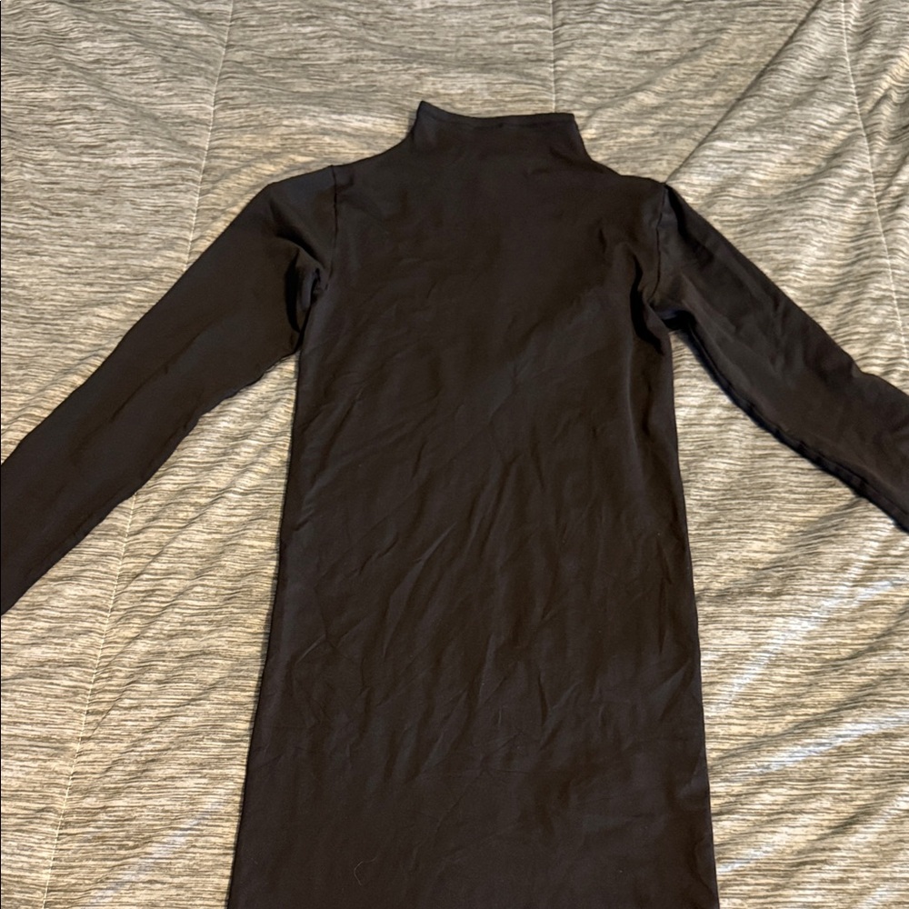 Elegant Black Turtleneck Dress